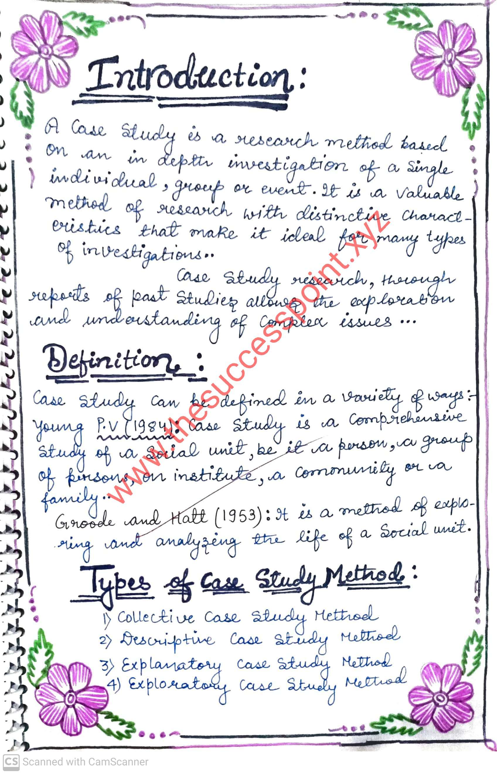 importance of case study b.ed notes